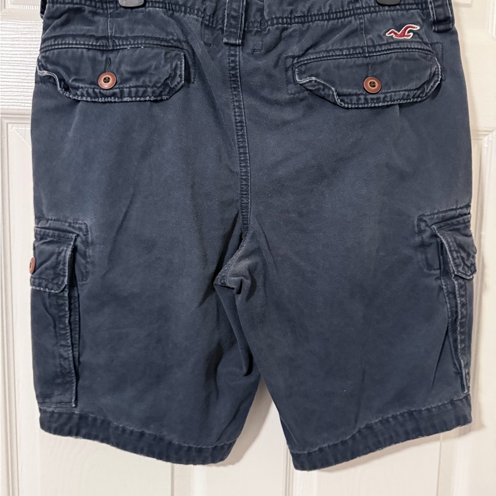 Men's Hollister Heavy Cargo Shorts Navy Blue Size 33 - Picture 5 of 5